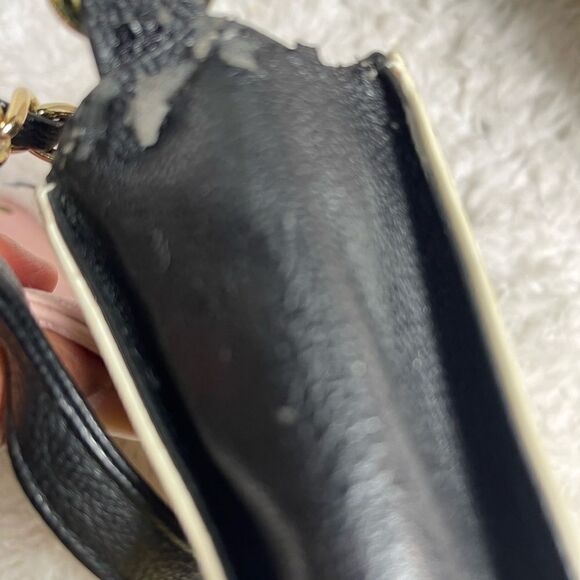 Betsey Johnson tricolor Crossbody bag Pink,beige & Black gold tone hearts accent - Picture 15 of 15